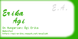 erika agi business card